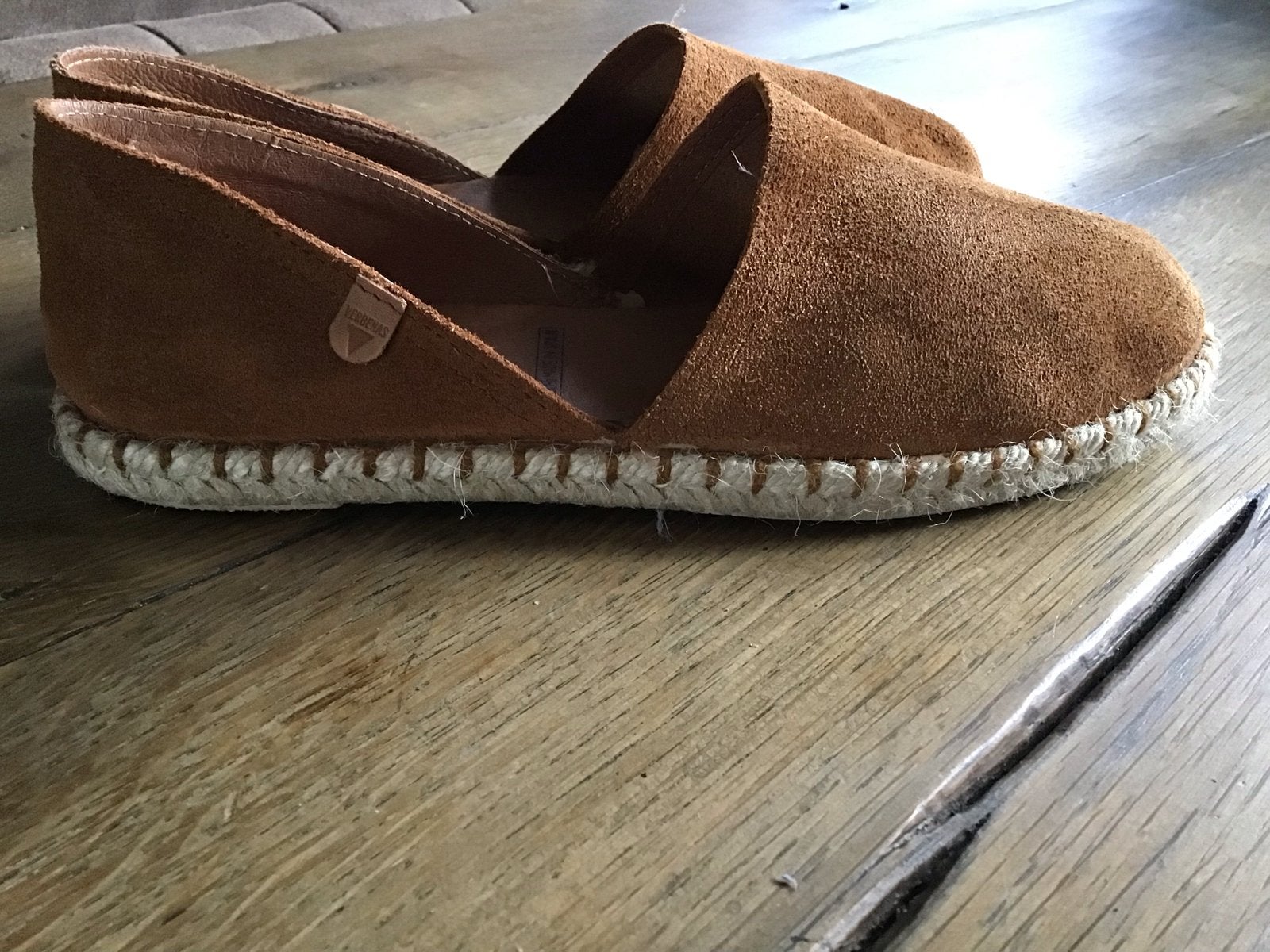 Verbenas suède espadrilles - Zo goed als nieuw, Kleding | Dames, Bruin, Ophalen of Verzenden, Zo goed als nieuw, Espadrilles of Moccasins