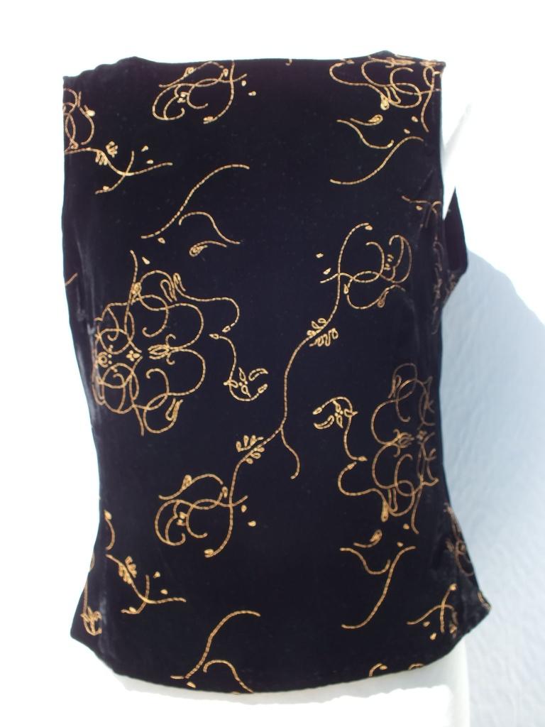 Mooi zwart goud veloers shirt. Mt 40. Merk Hennes, Maat 38/40 (M), ., Zwart, Ophalen of Verzenden