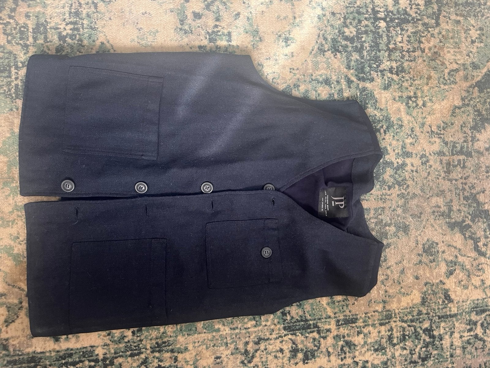 JP GILET met 20% wol Maat L, Ophalen of Verzenden, Zo goed als nieuw, Maat 52/54 (L), Blauw