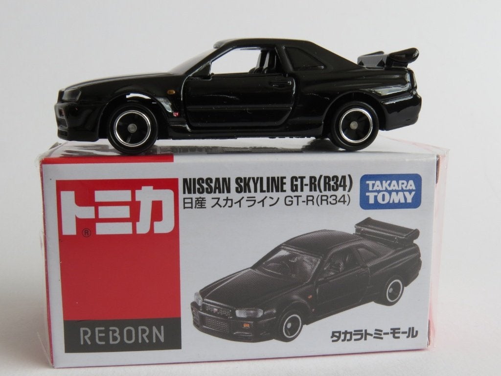 Tomica Reborn Skyline GT-R zwart (r34) 3inch tomy, Ophalen of Verzenden, Nieuw, Auto
