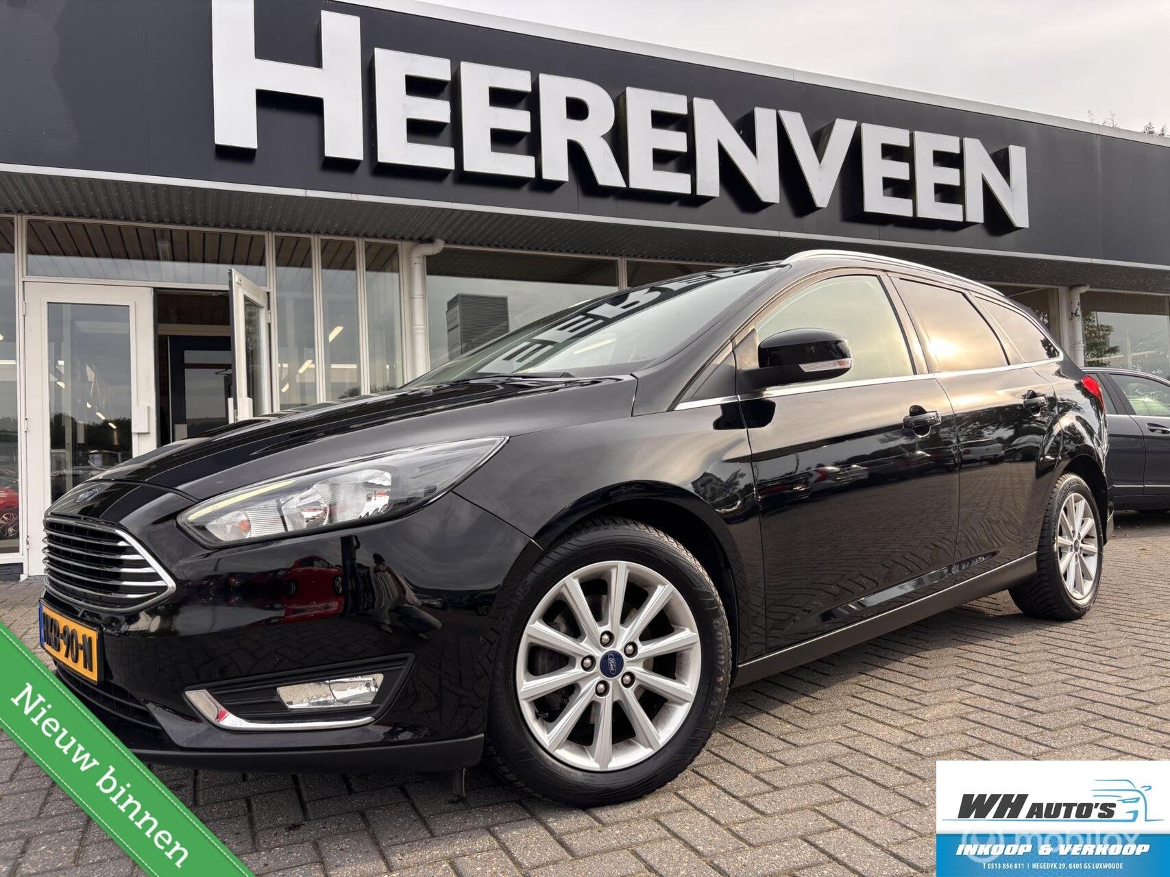Ford Focus Wagon 1.0 Lease Edition, Auto's, 125 pk, Gebruikt, Euro 6, Zwart