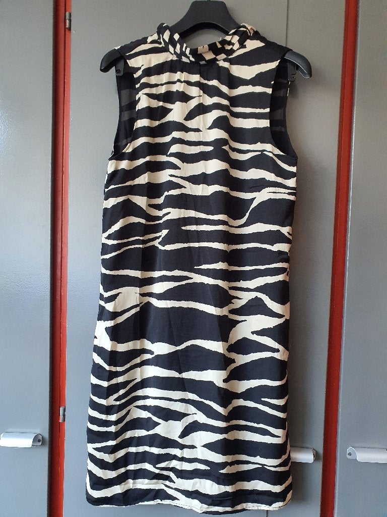 H&M Zebra Print Jurk – Tijdloos & Statement | Maat S, Maat 38/40 (M), Zwart, Ophalen of Verzenden, Zo goed als nieuw