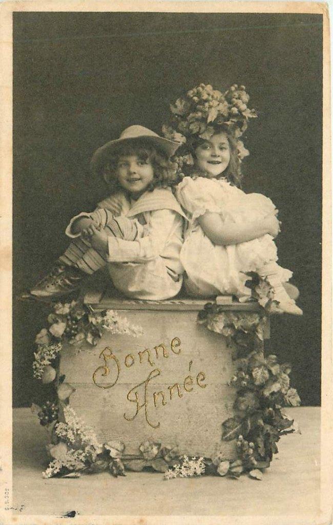 381-397-009 Bonne Annee, Verzenden, Voor 1920