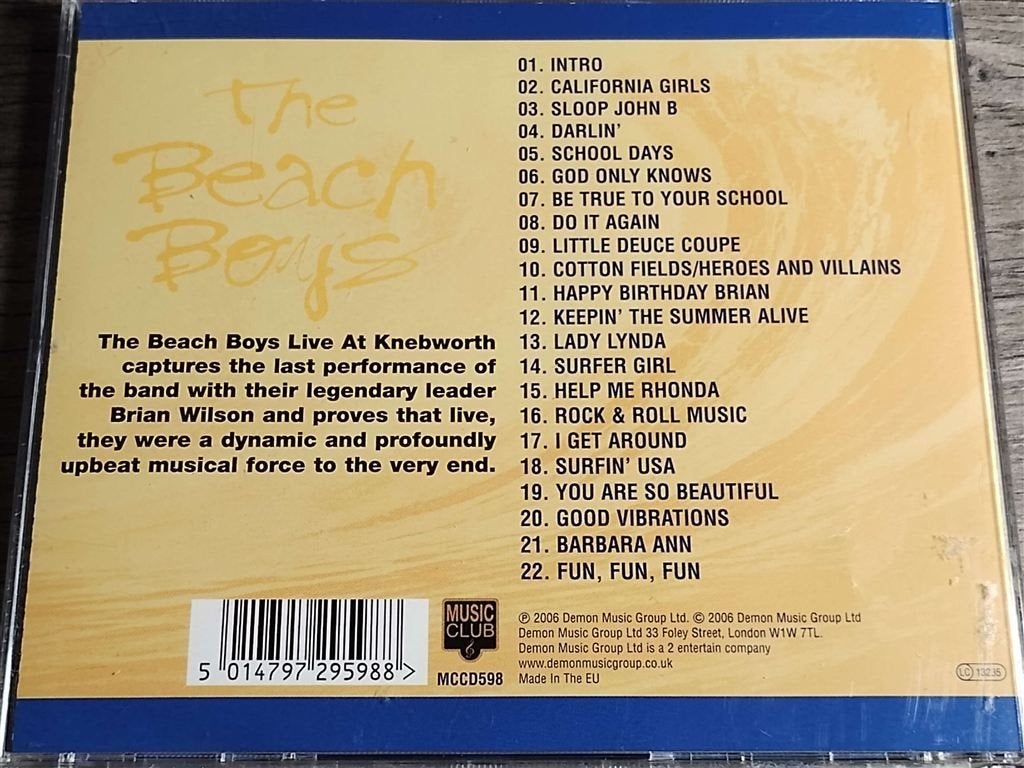 The Beach Boys - Live At Knebworth, Ophalen of Verzenden, Zo goed als nieuw