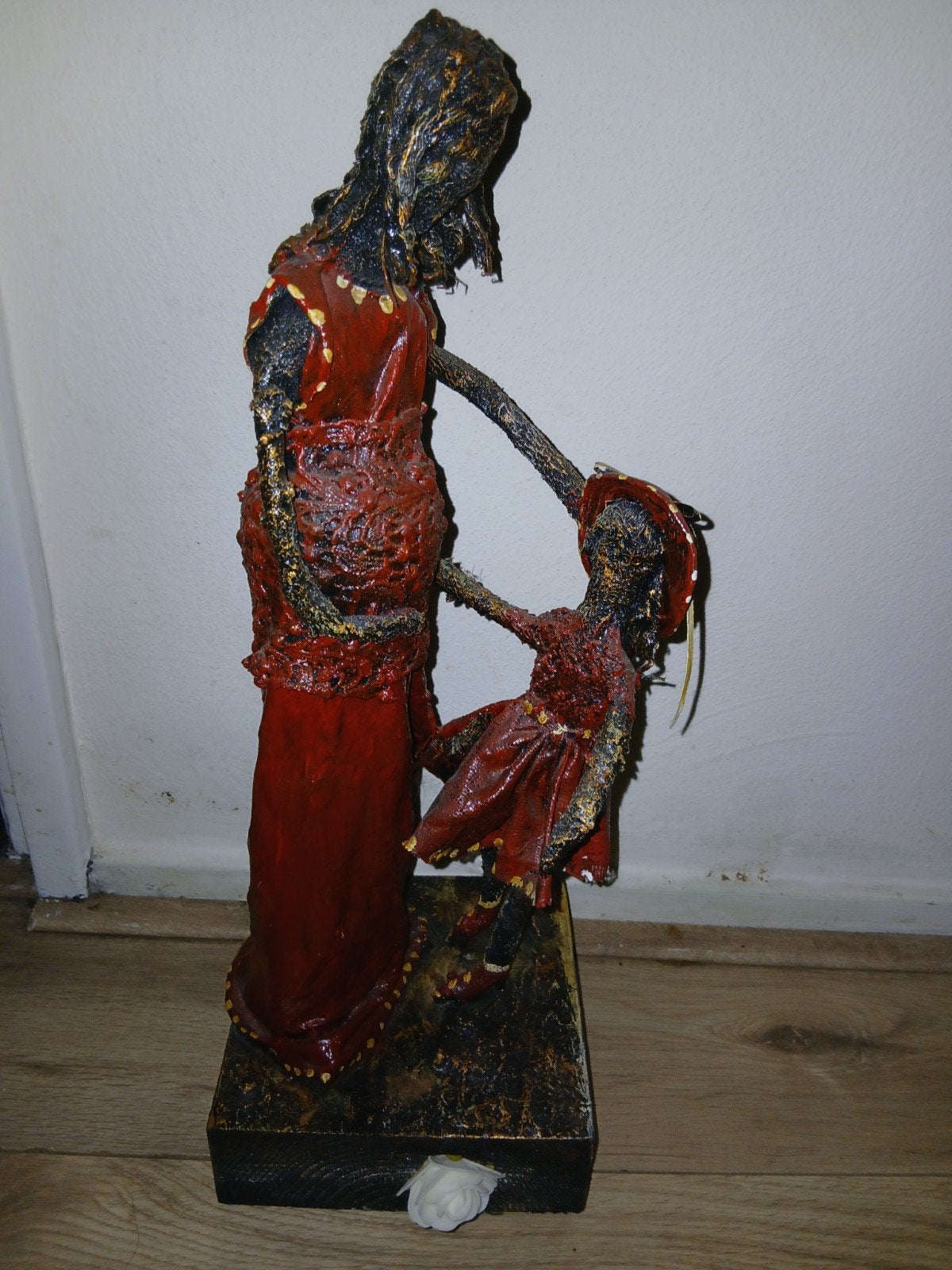 Moeder en Dochter Beeld - Zwangerschap, Ophalen, Groep mensen, Rood, Handgemaakt