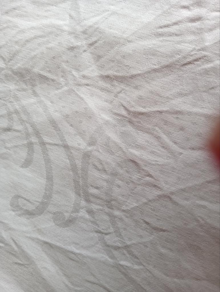 antiek damast tafelkleed, Ophalen of Verzenden