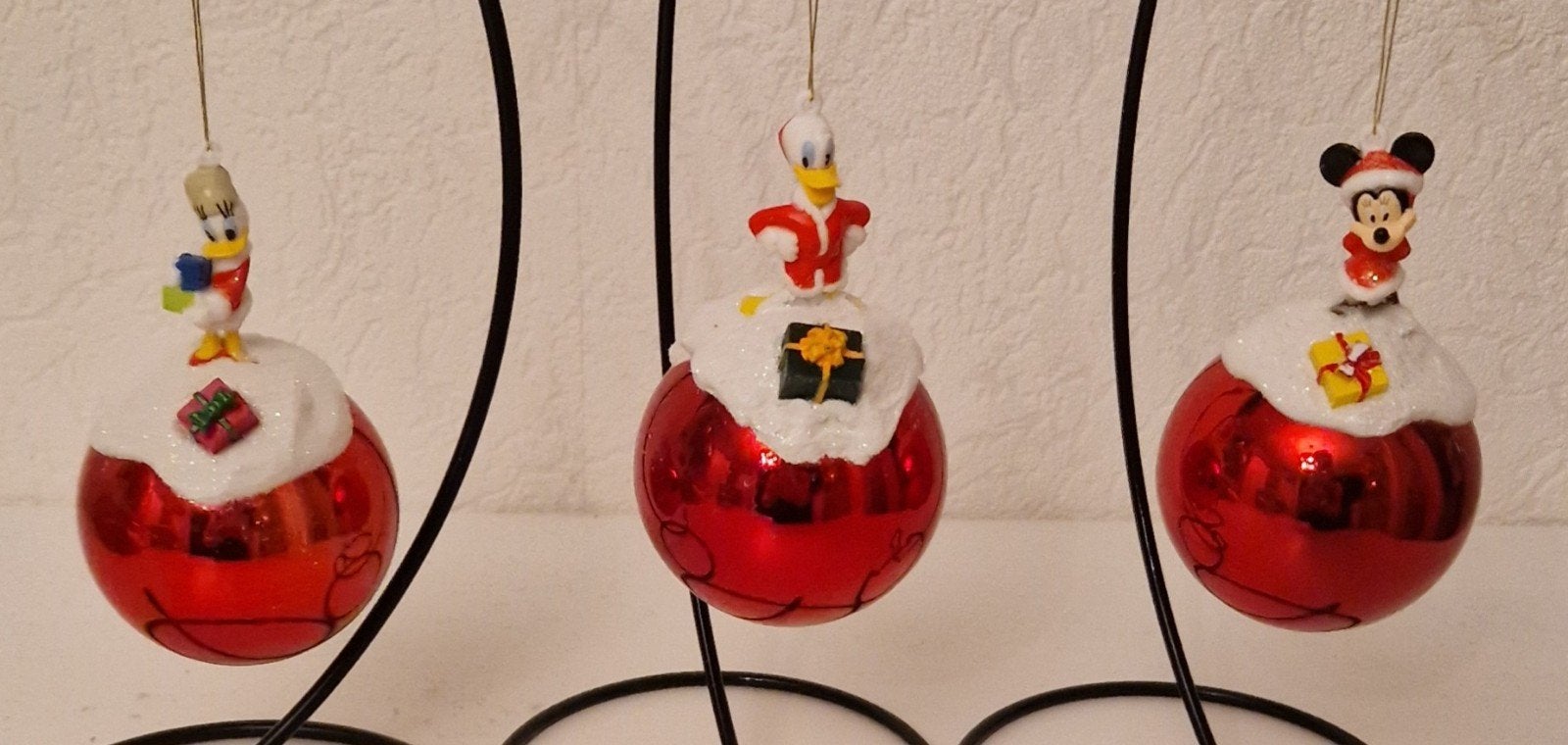3x Leuke kleine kerstballen met disney, Ophalen of Verzenden, Zo goed als nieuw, Beeldje of Figuurtje
