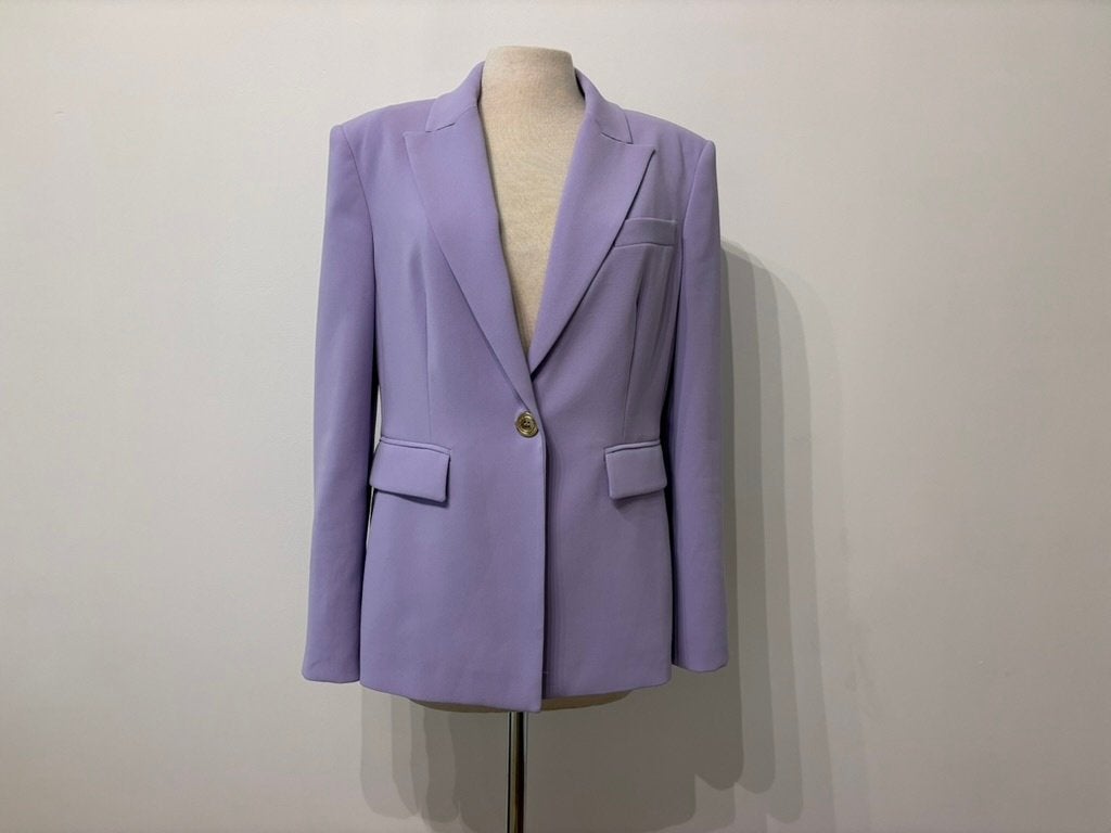 Pinko 'Humahuaca' lila crepe blazer jasje mt 38 (IT 44), Pinko, Pinko, Paars, Nieuw