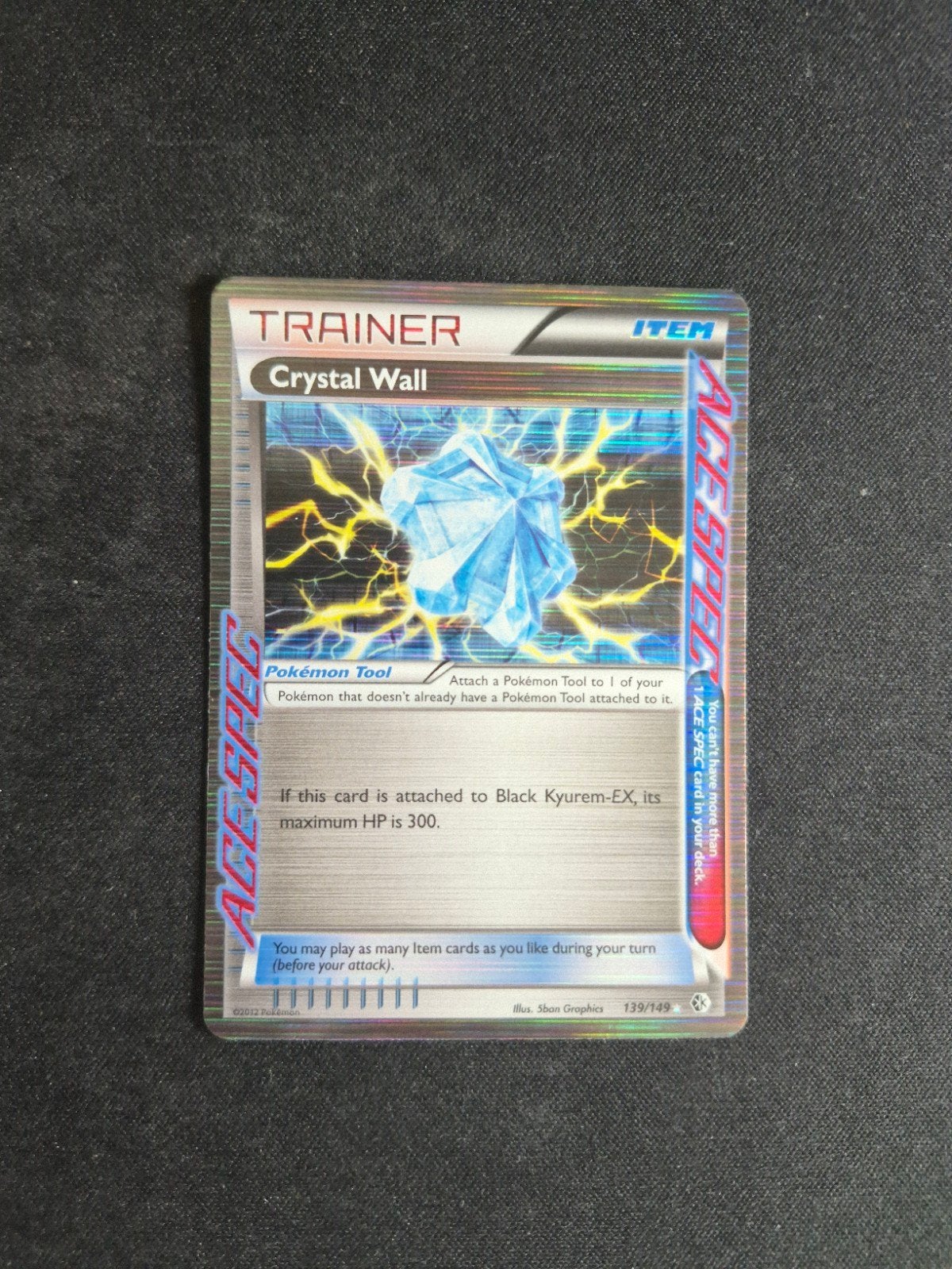 Pokemon Kaart Crystal Wall 139/149, Ophalen of Verzenden, Zo goed als nieuw, Losse kaart, Foil