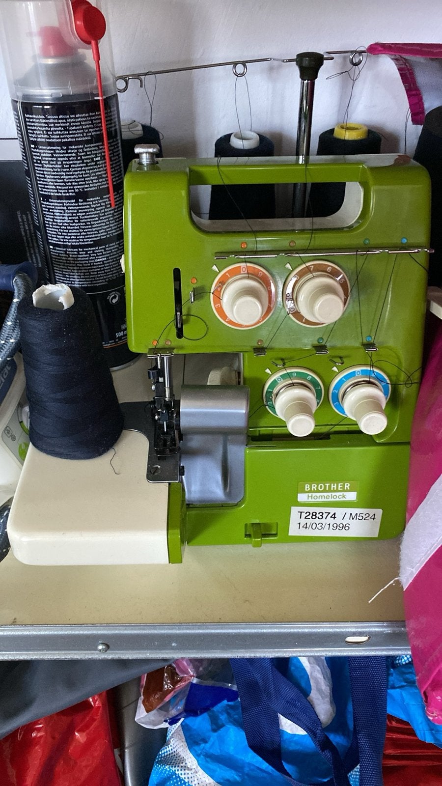 Brother Homelock Lockmachine M524 - Groen, Hobby en Vrije tijd, Naaimachines en Toebehoren, Ophalen of Verzenden, Gebruikt, Lockmachine