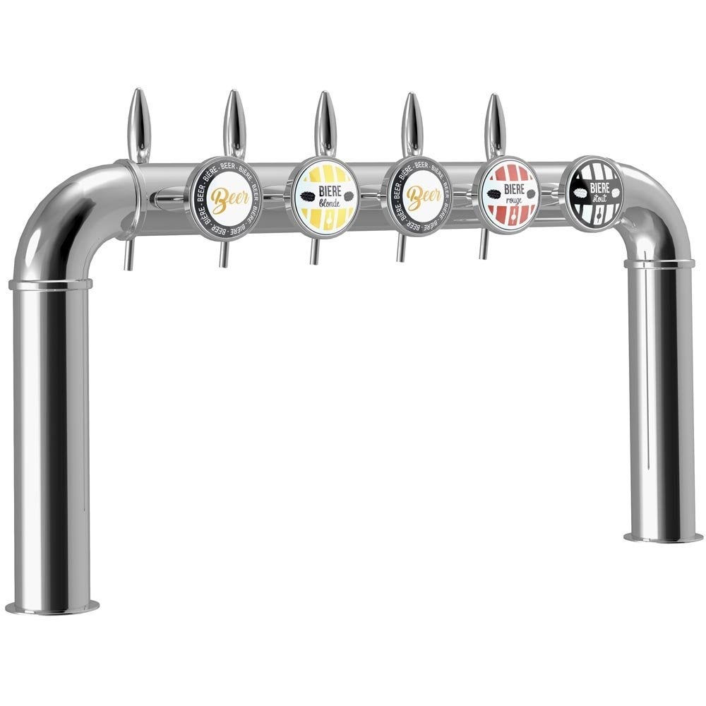 Bierzuil met verlichte logo's en tapkranen, Ophalen of Verzenden, Nieuw