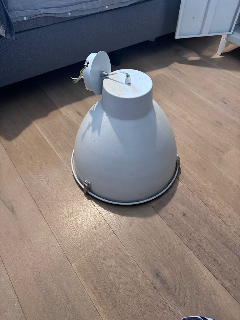 Industriele hanglamp wit, Ophalen, Zo goed als nieuw, E27 (groot)