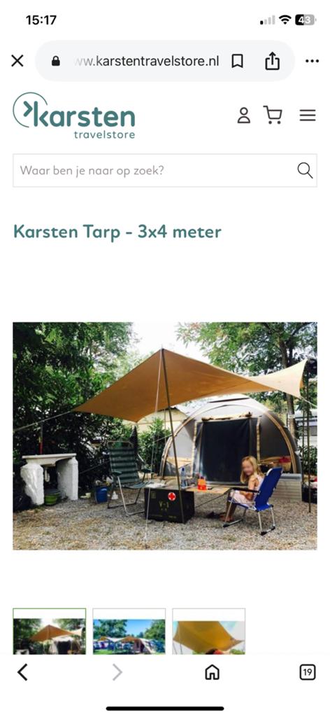 Karsten meerdere luifels en toebehoren, Ophalen, Gebruikt