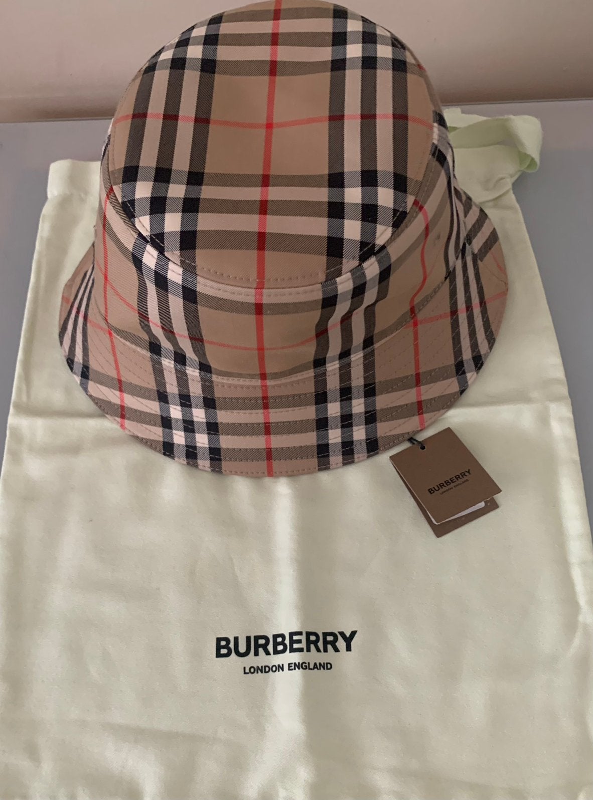 Burberry Bucket Hoed met ruitdessin/S/Unisex/nieuw, Kleding | Dames, Hoeden en Petten, 55 cm (S, 6⅞ inch) of minder, Hoed, Nieuw