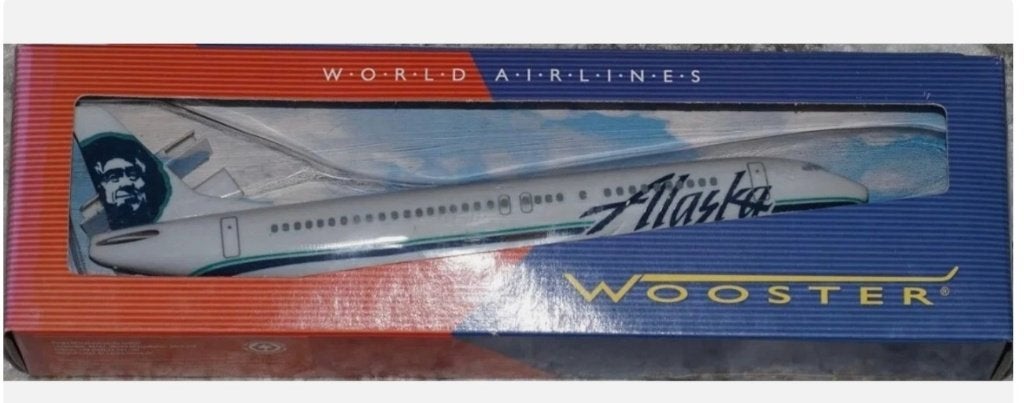 Alaska Airlines Boeing 737-400 1/180 schaalmodel vliegtuig, Ophalen of Verzenden, Nieuw, Schaalmodel