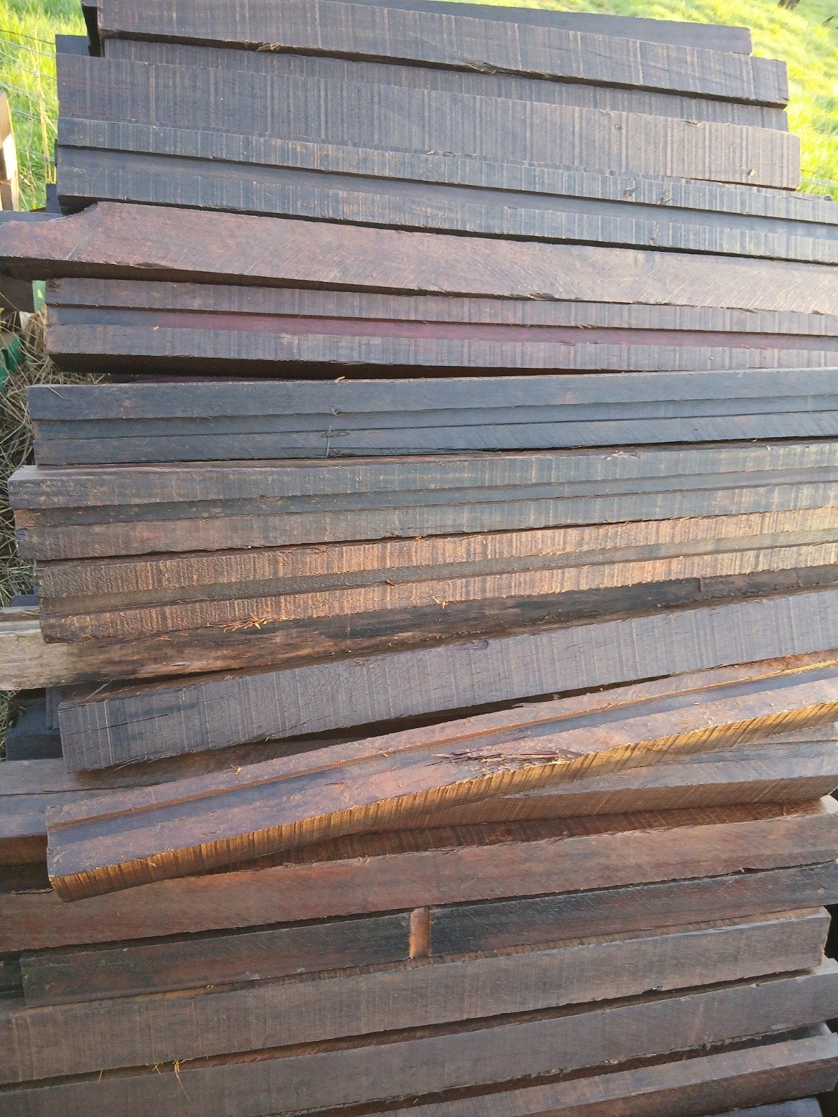 Hardhouten palen azobe, Tuin en Terras, Palen, Balken en Planken, Ophalen, Palen, Zo goed als nieuw, Hardhout