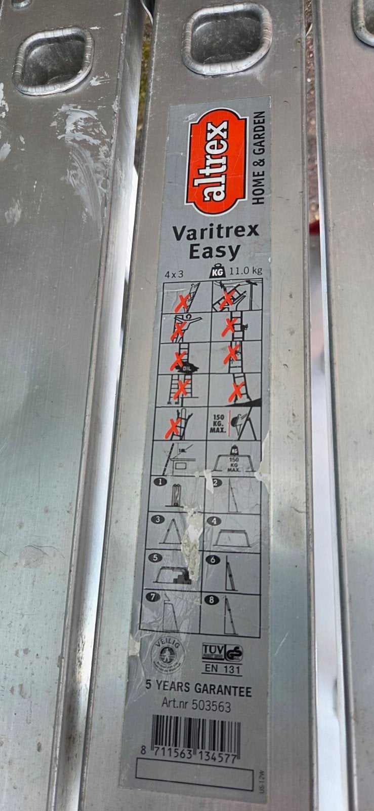 Altrex Varitrex Easy Opvouwbare Ladder/Trap, Ophalen