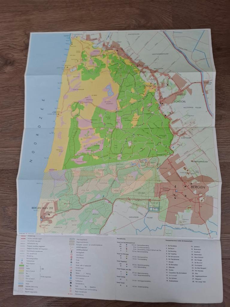 Schoorl eo 1986, Gelezen, Ophalen of Verzenden, Landkaart, 1800 tot 2000