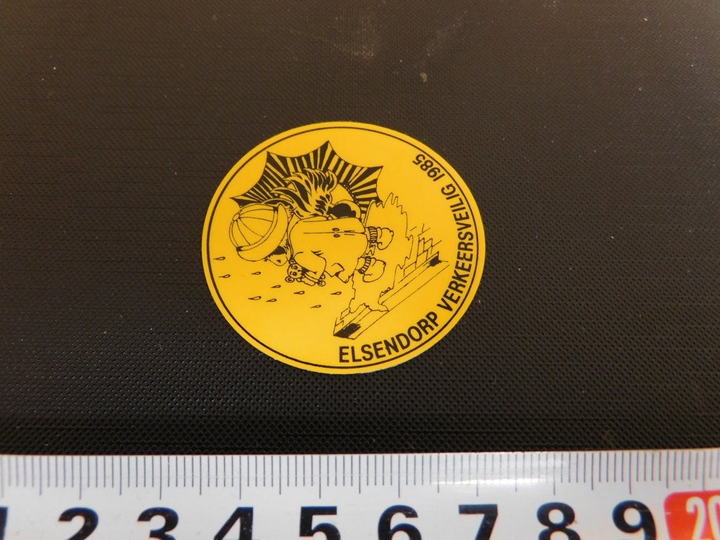 sticker Politie Korps Rijkspolitie Elsendorp RP 1985 Verkeer, Ophalen, Zo goed als nieuw