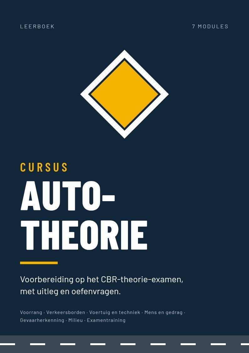 Cursus Auto-Theorie Leerboek - CBR Examenvoorbereiding, Boeken, Verzenden, Zo goed als nieuw, Overige niveaus, Onbekend