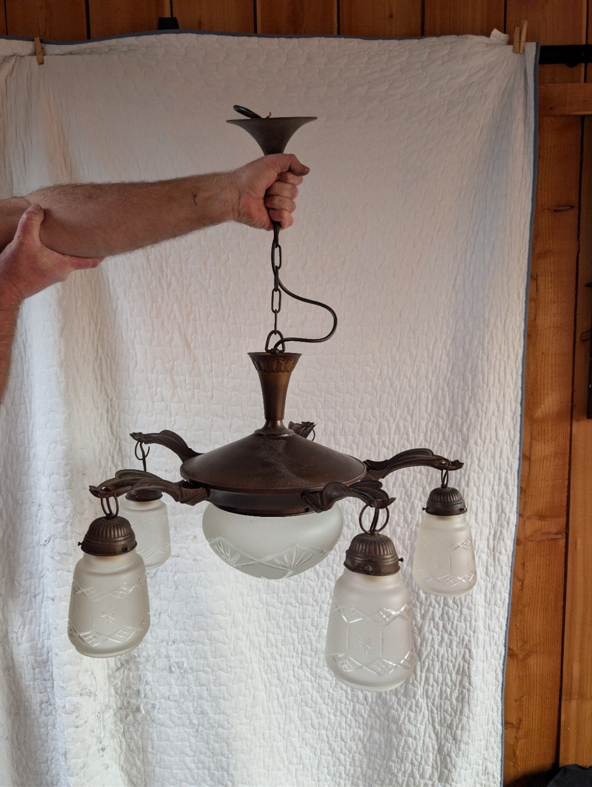 Art deco hanglamp, Ophalen of Verzenden