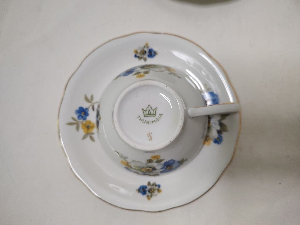 K741 THURINGIA theeservies 6 persoons compleet punt gaaf, Ophalen of Verzenden