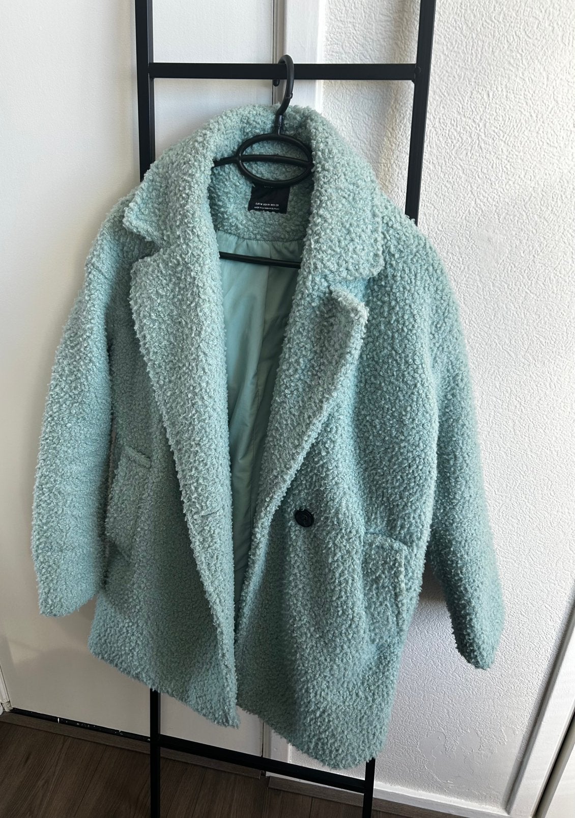 Teddy jas Bershka - maat M, Verzenden, Zo goed als nieuw, Maat 38/40 (M), Groen
