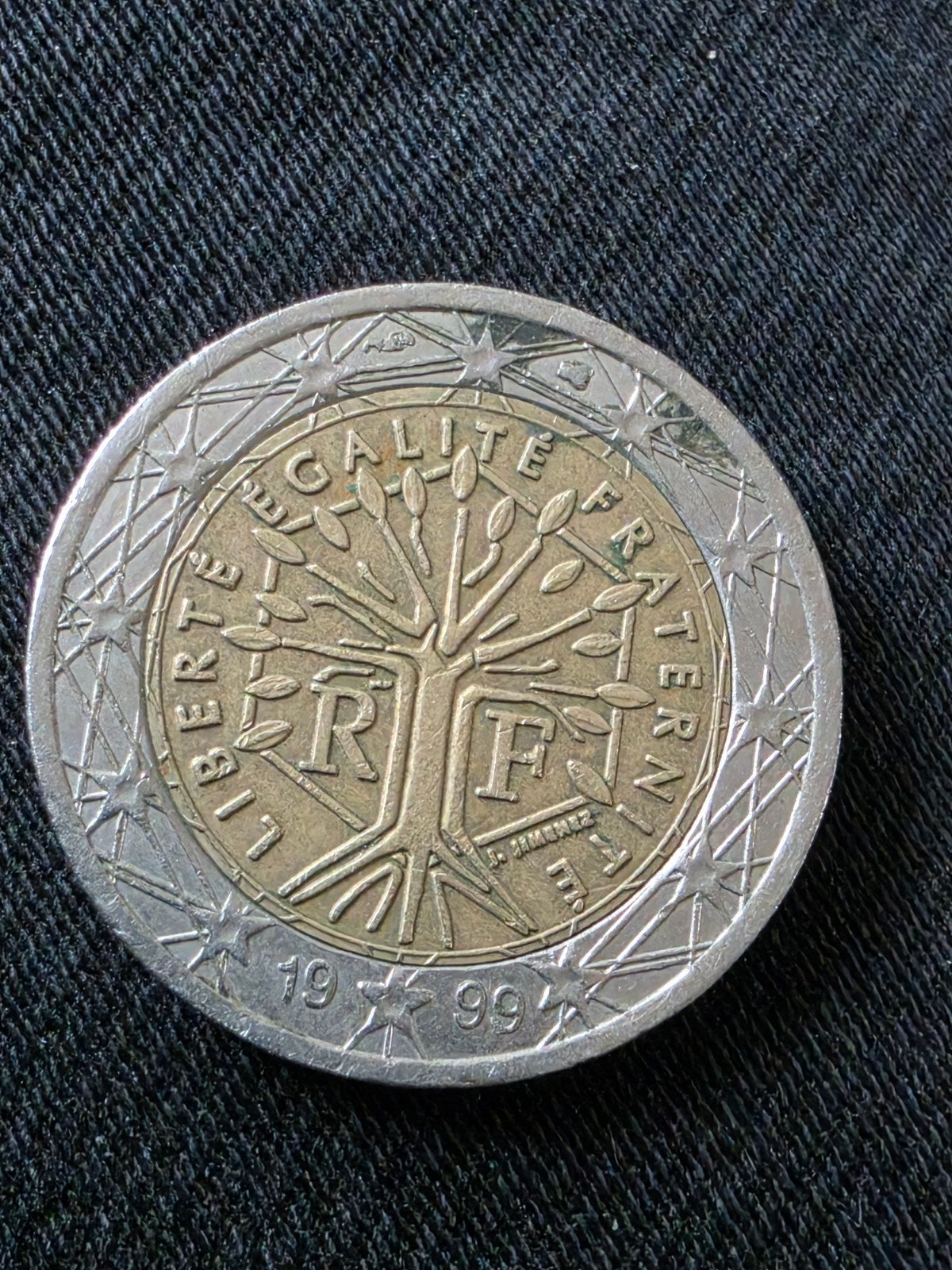 Zeldzame Franse 2 Euro munt 1999 - 'Boom des Levens', Ophalen of Verzenden, Frankrijk, 2 euro, Losse munt