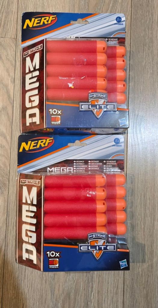 2x Nerf N-Strike Mega Elite Darts - 10 stuks per pak, Ophalen of Verzenden, Nieuw