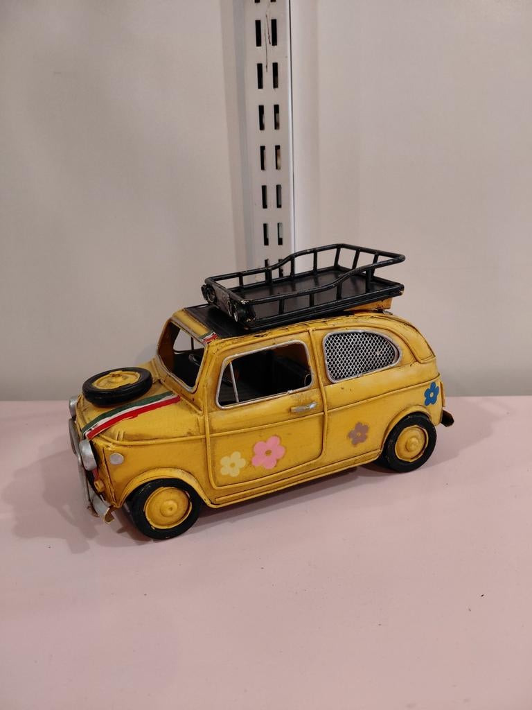 Blikken oldtimer Fiat 500 als spaarpot ., Ophalen of Verzenden, C, A, B
