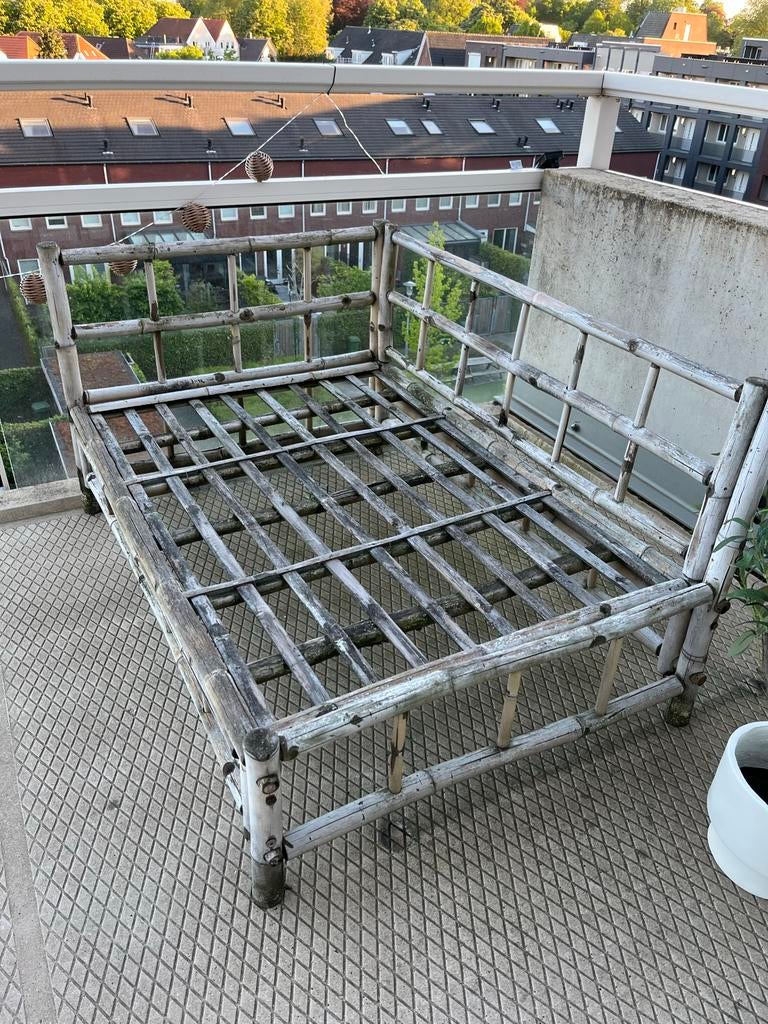 Bamboe pallet bankjes voor buiten, Ophalen, Gebruikt, Overige materialen