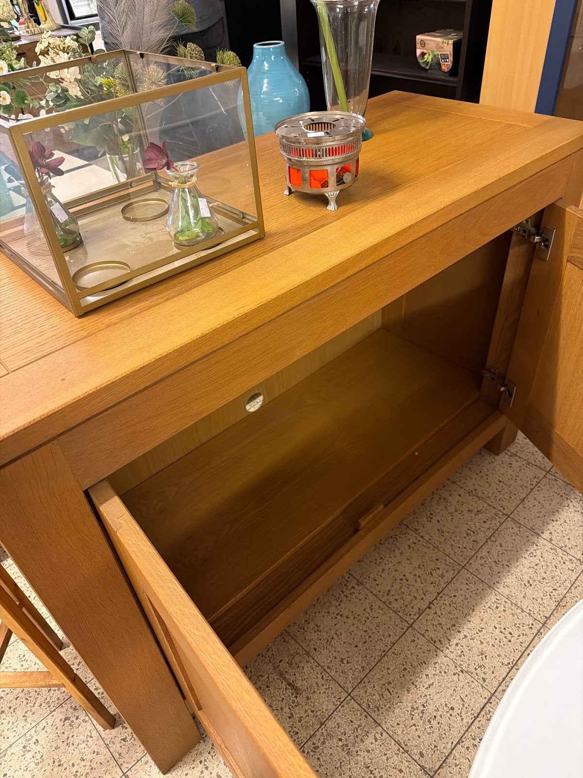 Houten dressoir/kast met 2 deuren, Huis en Inrichting, Minder dan 50 cm, ., ., Ophalen of Verzenden