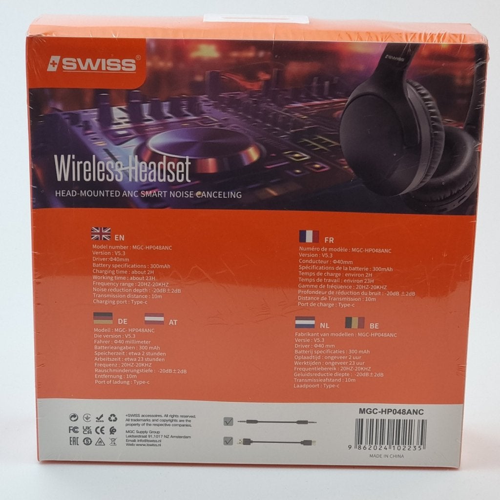 Swiss Wireless Bluetooth Koptelefoon | Nieuw in doos, Flex Ltd., Nieuw, https://flex.com/contact-us, Nobelstraat 10, 5807 GA Oostrum LB, Limburg, Nederland