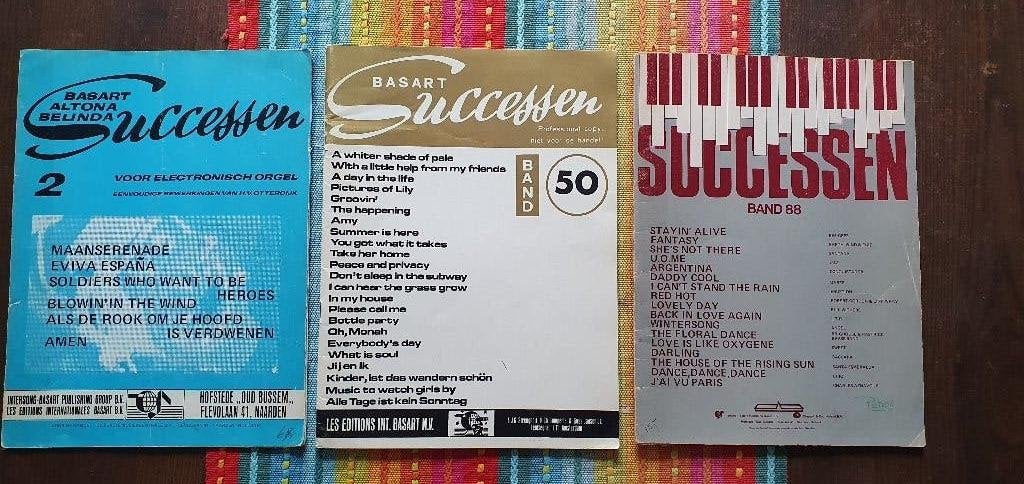 Basart Successen Nr.  2 - 50 - 88 Zie Inhoud, Muziek en Instrumenten, Bladmuziek, Ophalen, Gebruikt, Wereldmuziek, Keyboard