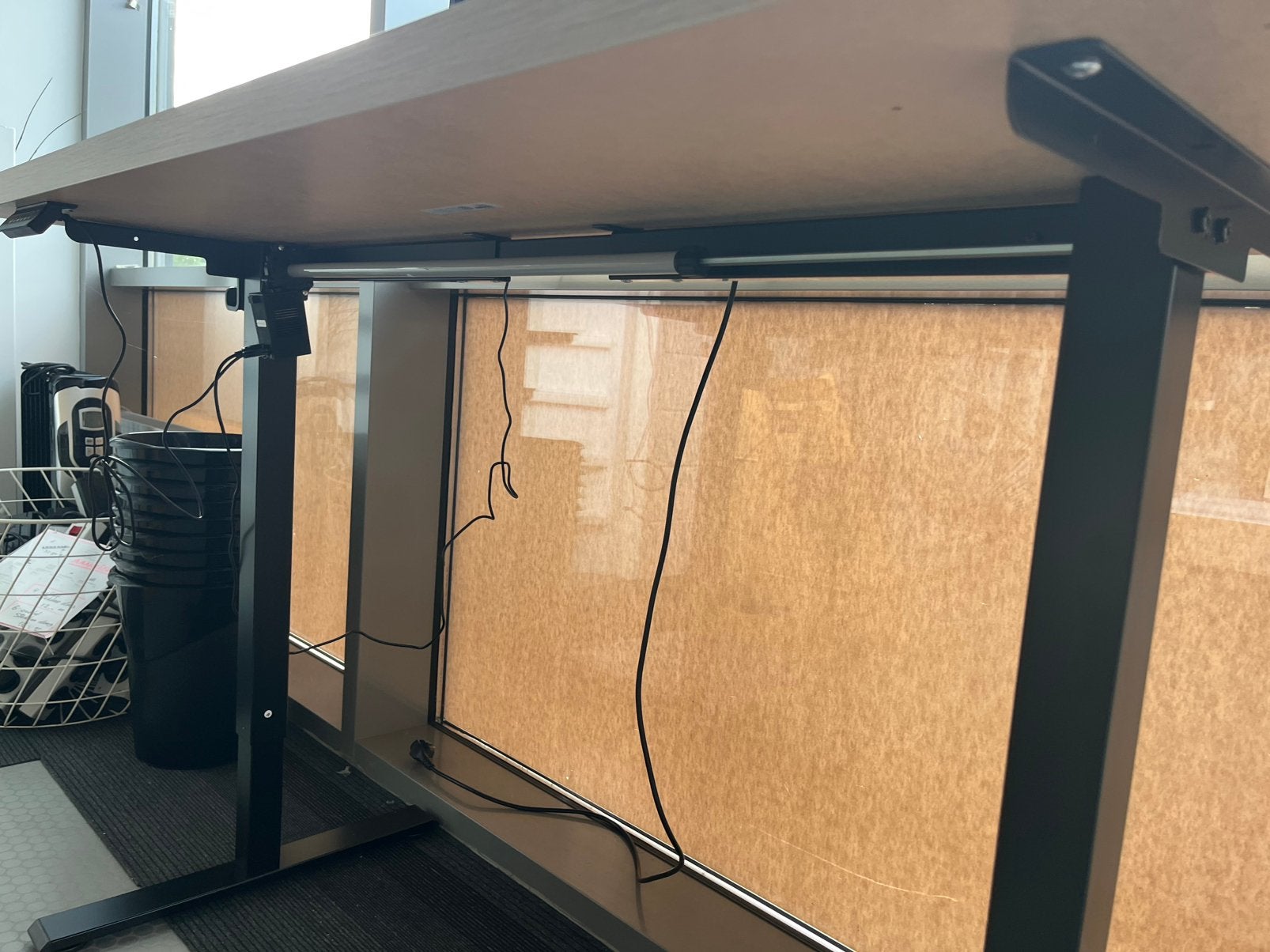 Nieuw zit-sta bureau elektrisch sta bureau zwart, Ophalen, 110 cm, Geen, Huismerk