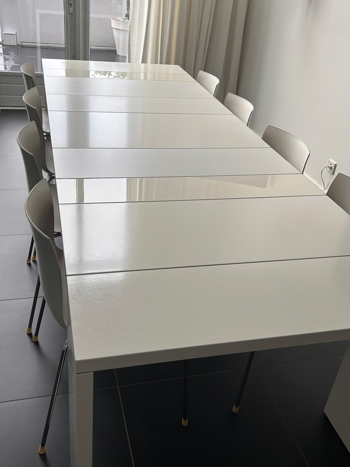 Castelijn design stroken tafel LV wit, Ophalen, Gebruikt, 100 tot 150 cm, 200 cm of meer