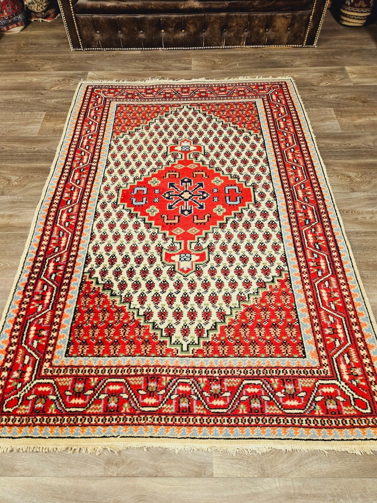 Perzisch Handgeknoopt Sarough Mir Tapijt UITVERKOOP!, 100 tot 150 cm, Perzisch, 200 cm of meer, Ophalen of Verzenden