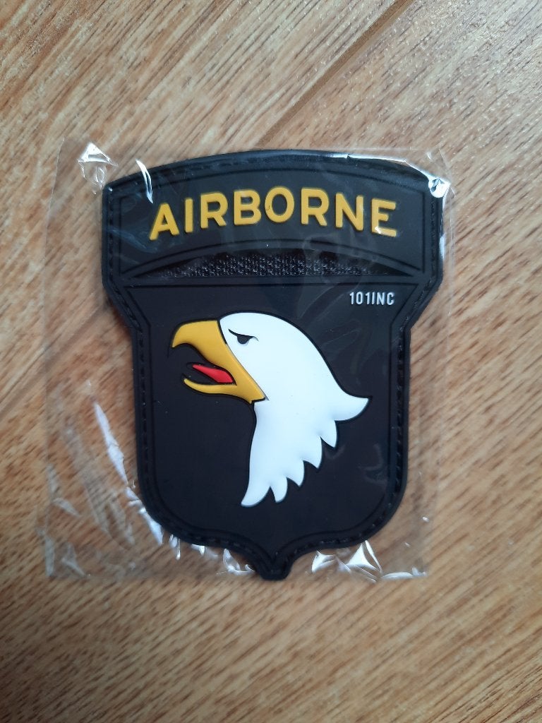 Patch 3D PVC Airborne 101st ( 2 kleuren), Verzamelen, Militaria | Tweede Wereldoorlog, Ophalen of Verzenden, Overige soorten, Amerika