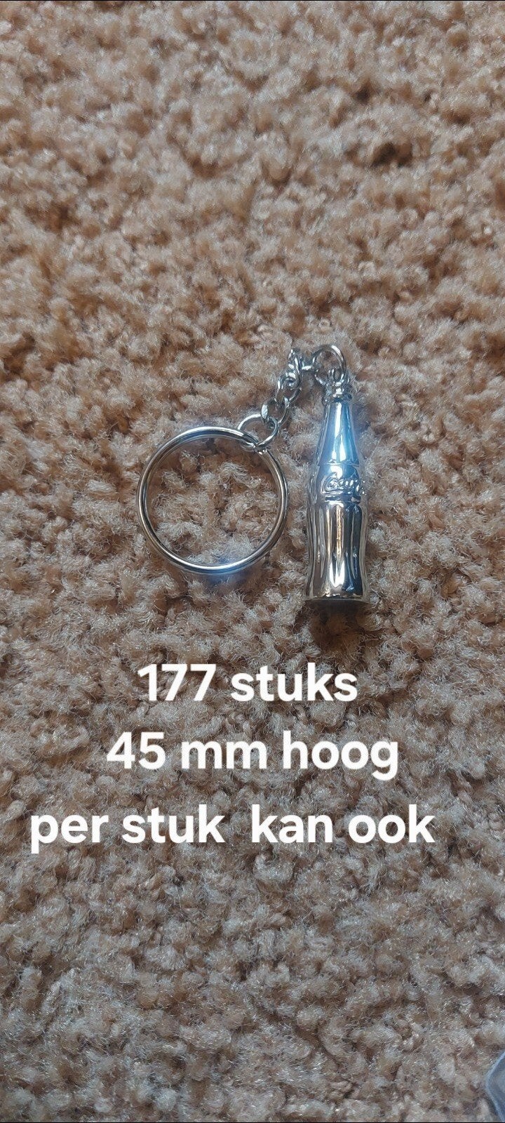 177 Coca-Cola fles sleutelhangers, 45 mm hoog, Ophalen, Nieuw, Merk
