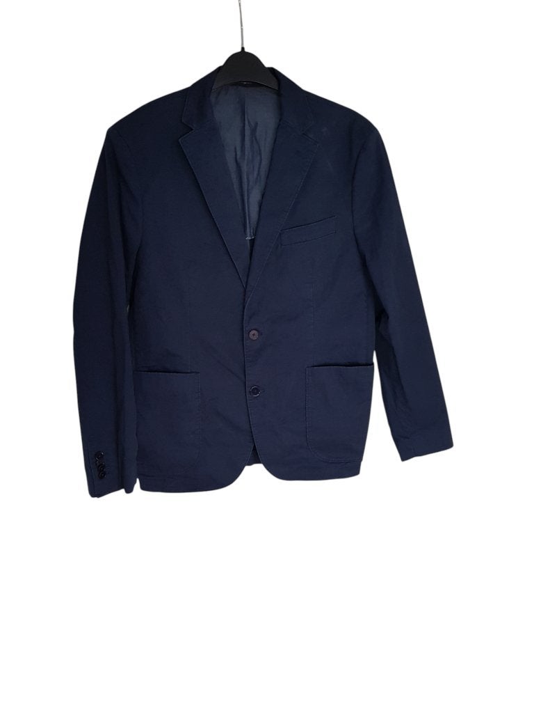 Mooi donkerblauw MANGO slim fit blazer jasje maat 48 (S/M)., Zo goed als nieuw, Mango, Verzenden, Maat 48/50 (M)