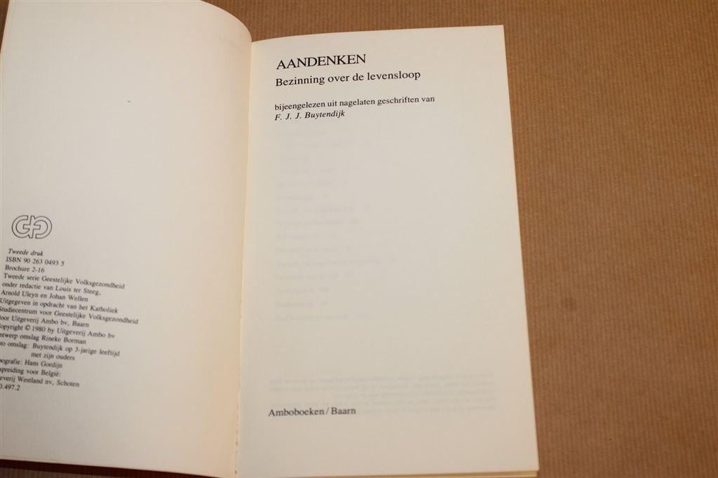 Aandenken — Bezinning Levensloop, Buytendijk, Ophalen of Verzenden, Gelezen