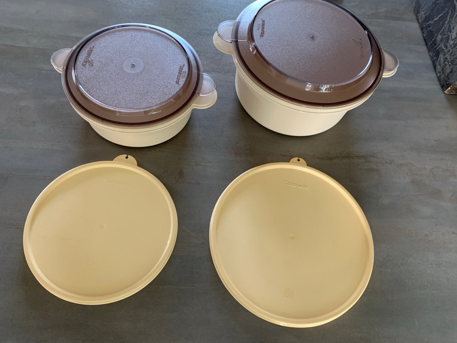 Tupperware TupperWave magnetron schalen 1L en 2L, Beige, Overige typen, Tupperware, Tupperwave200