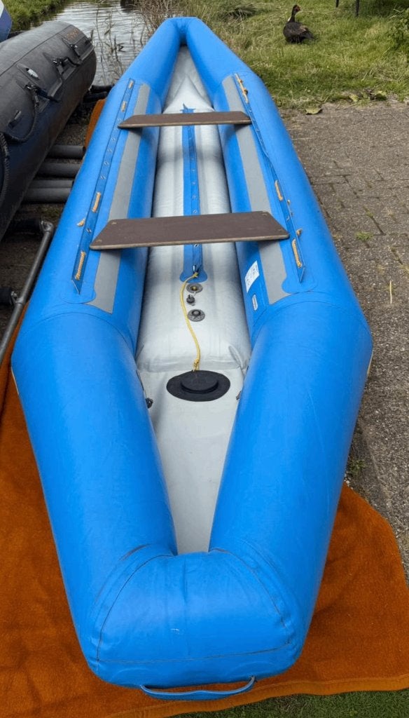 Opblaasbare wildwater kano/kajak 2-4 persoons Spreu Otter, Ophalen of Verzenden, Zo goed als nieuw