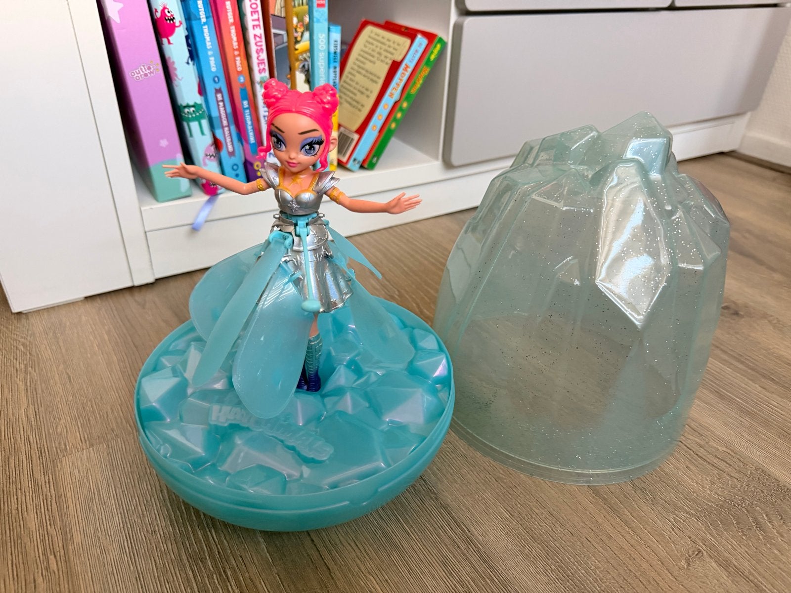 Hatchimals Pixies Crystal Flyers Blauw - Vliegende Pop ZGAN, Ophalen, Zo goed als nieuw, Overige typen