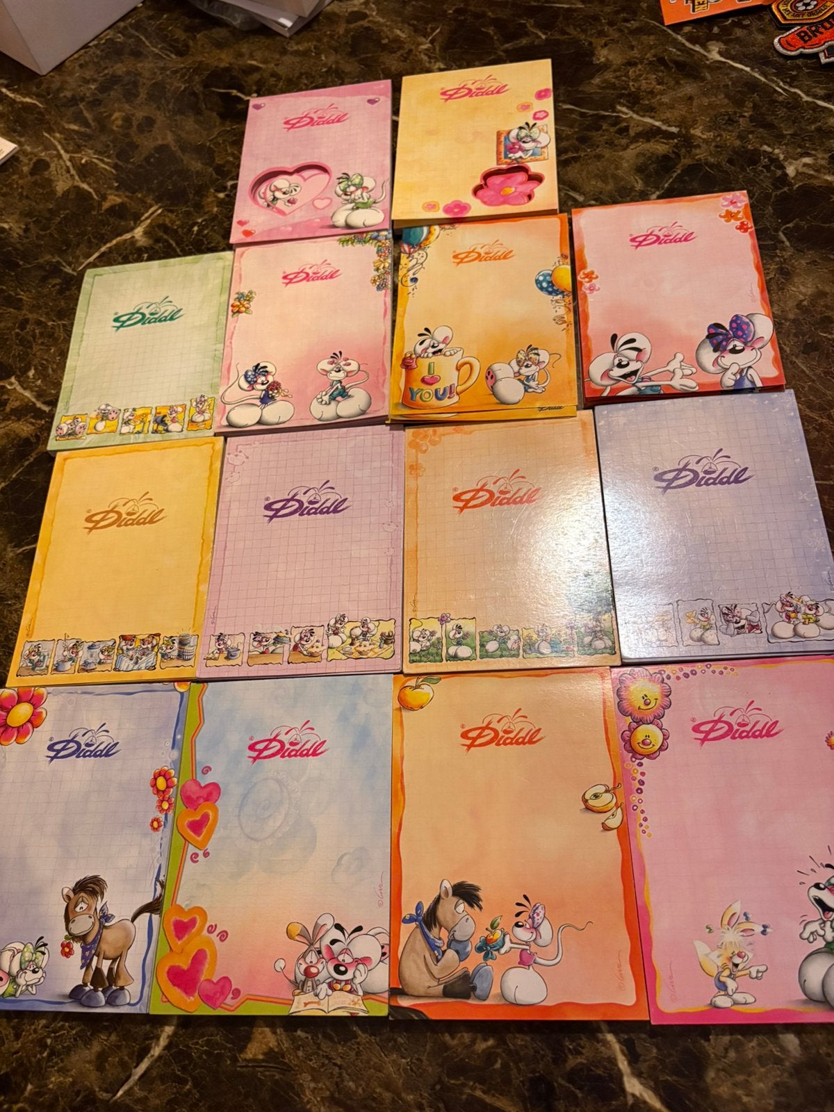 14 Diddl kladblokken A6 formaat, Verzamelen, Diddl, Ophalen of Verzenden, Verschillende figuren, Zo goed als nieuw, Papier, Kaart of Schrift