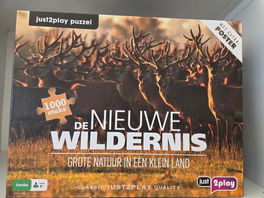 Just2Play Puzzel: De Nieuwe Wildernis (1000 stukjes), Hobby en Vrije tijd, Denksport en Puzzels, Ophalen of Verzenden, 500 t/m 1500 stukjes