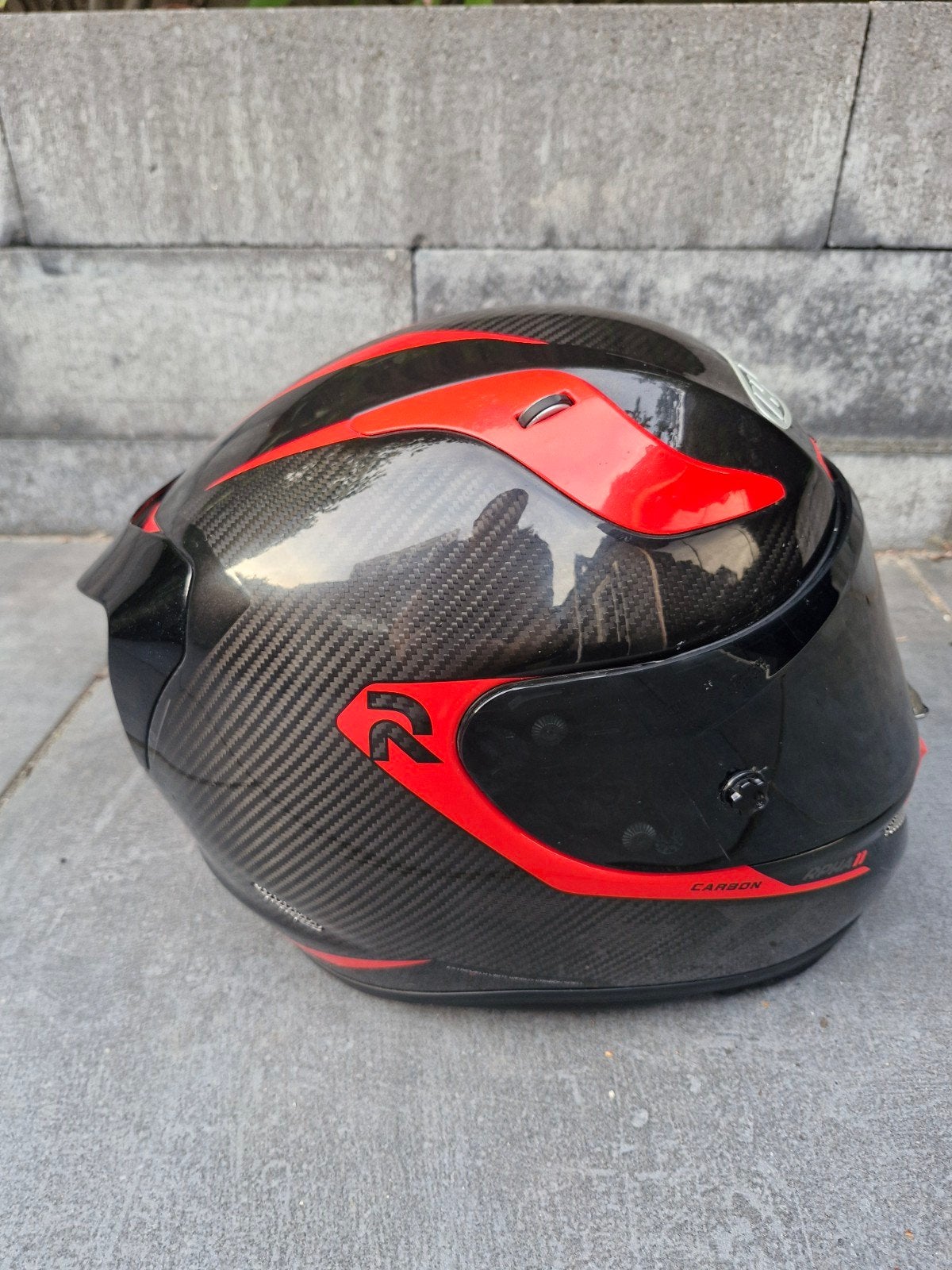 HJC RPHA 11 Carbon Integraalhelm - Zwart/Rood - Maat XL, Motoren, Heren, Ophalen of Verzenden, Integraalhelm, Tweedehands