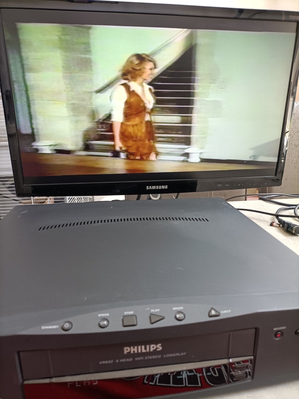 Philips VR642 VHS-speler - Werkt perfect, Ophalen of Verzenden, Gebruikt, VHS-speler of -recorder