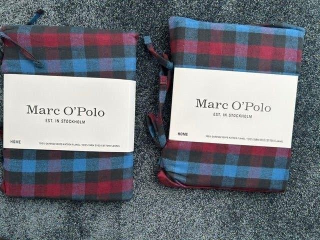 Marc O'Polo 2 Kussenslopen 60/70  FLANEL  Garengeverfd, Huis en Inrichting, Slaapkamer | Beddengoed, Info@essenzahome.nl, Ophalen of Verzenden
