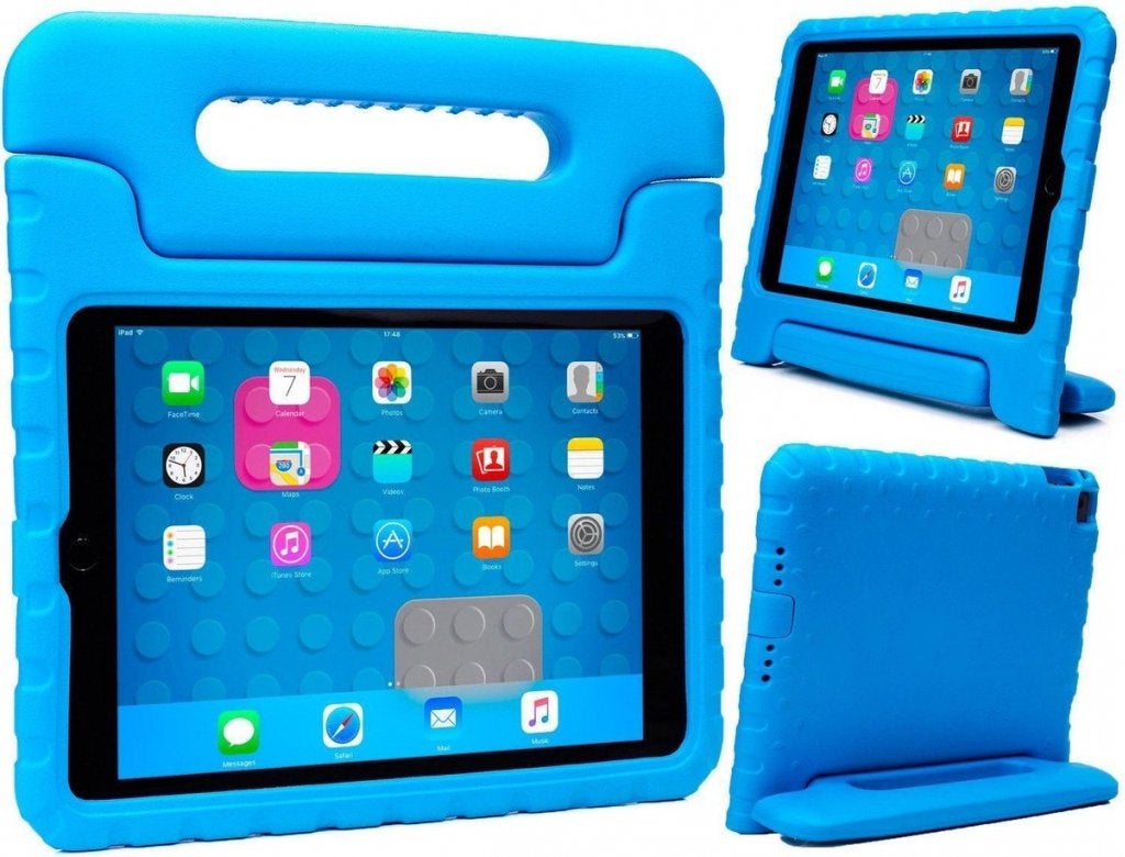 Kinderhoes blauw - Ipad 9.7 inch, 10 inch, Apple Distribution International, Nieuw, Bescherming voor- en achterkant